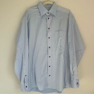 Eton Blue and Red Dress Shirt Classic Design